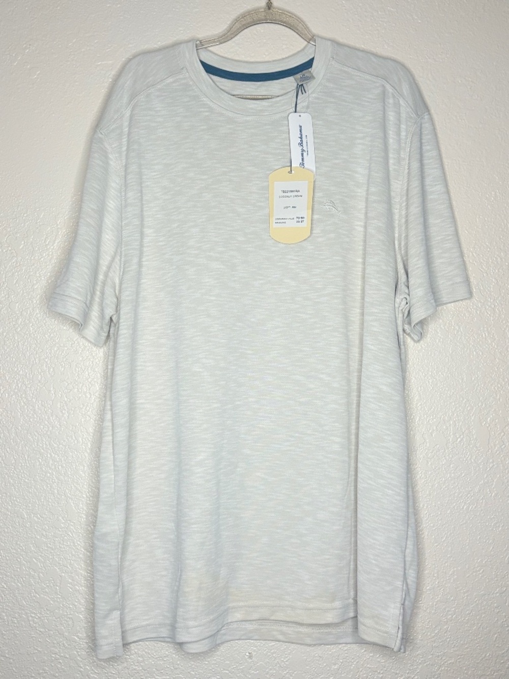 Tommy Bahama NWT Coconut Cream TENCEL Modal Short Sleeve Tee Men's Large